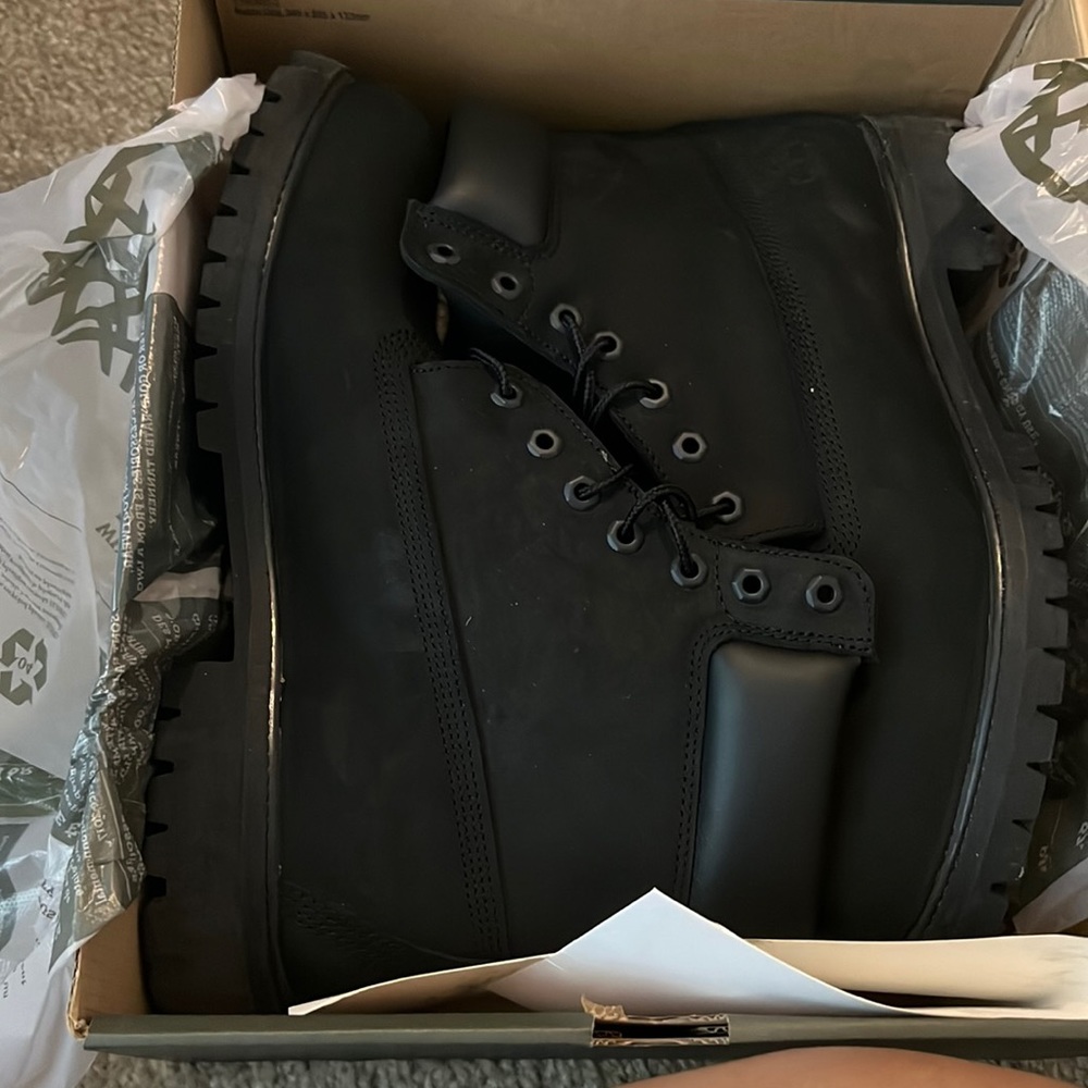 Black suede Timberland Boots